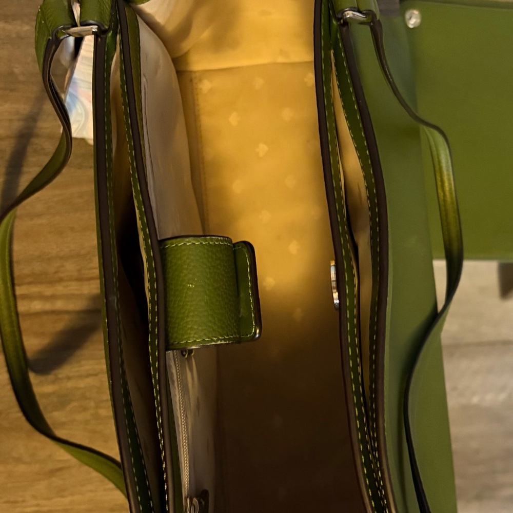 Kate Spade Forest Green Leather Tote - Picture 4 of 13